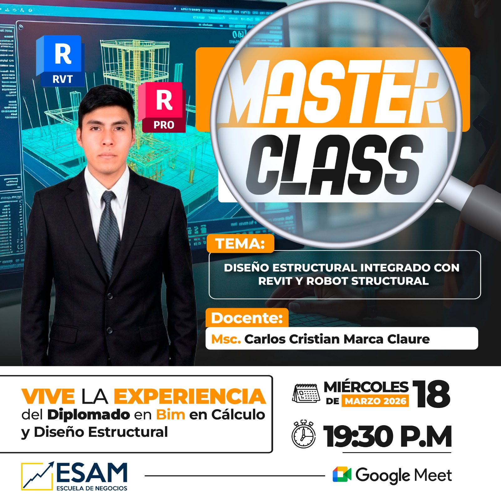 Portada del evento DISEÑO ESTRUCTURAL INTEGRADO CON REVIT Y ROBOT STRUCTURAL