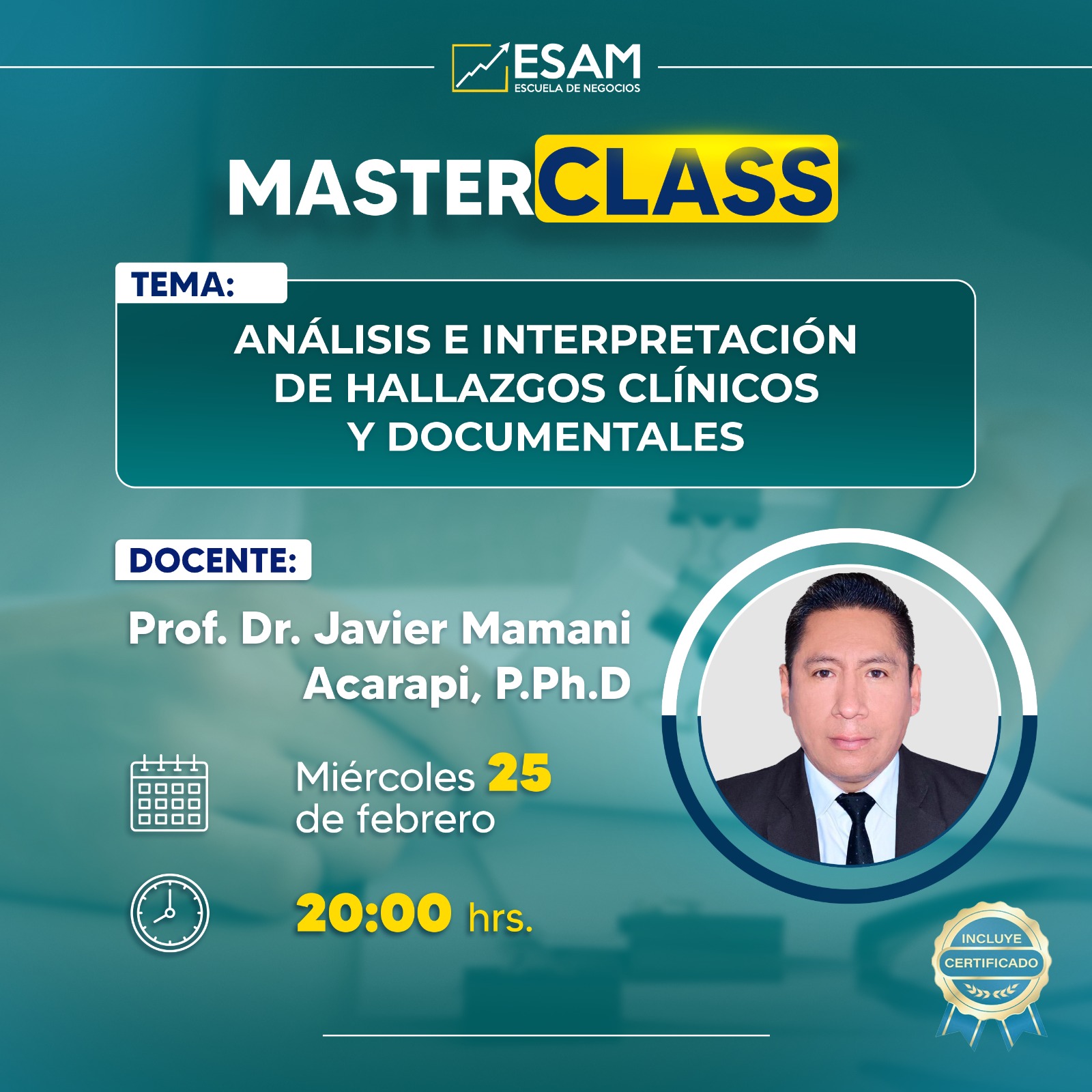 Imagen del evento ANALISIS E INTERPRETACION DE HALLAZGOS CLINICOS Y DOCUMENTALES