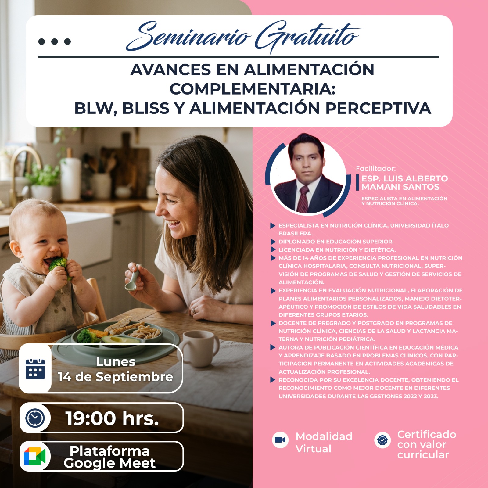 "AVANCES EN ALIMENTACION COMPLEMENTARIA: BLW, BLISS Y ALIMENTACION PERCEPTIVA"