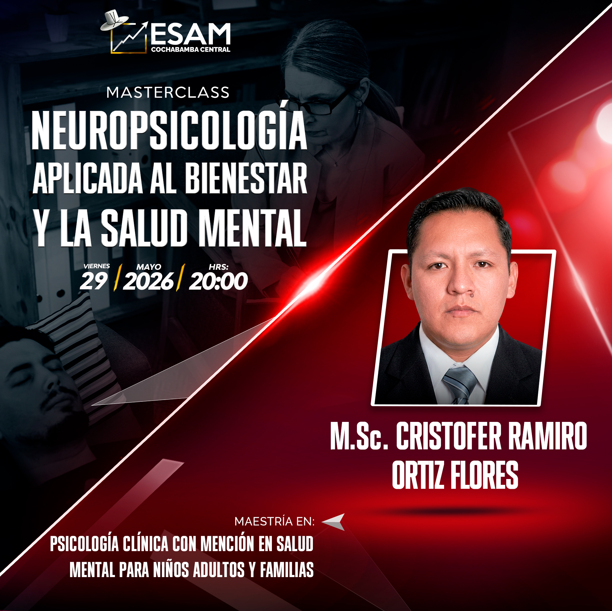 Imagen del evento NEUROPSICOLOGÍA APLICADA AL BIENESTAR Y LA SALUD MENTAL