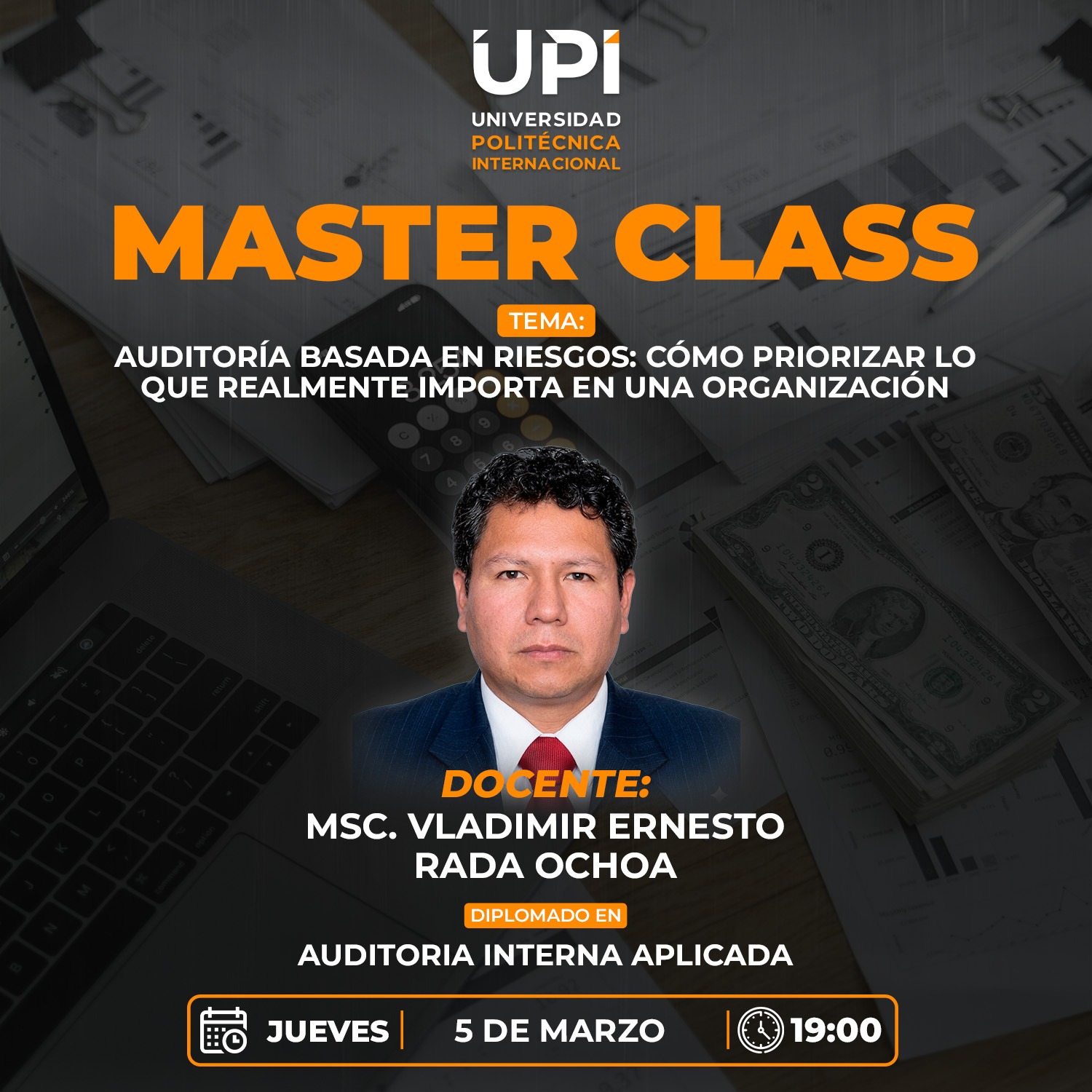Portada del evento CURSO EN AUDITORIA BASADA EN RIESGOS: CÓMO PRIORIZAR LO QUE REALMENTE IMPORTA EN UNA ORGANIZACIÓN