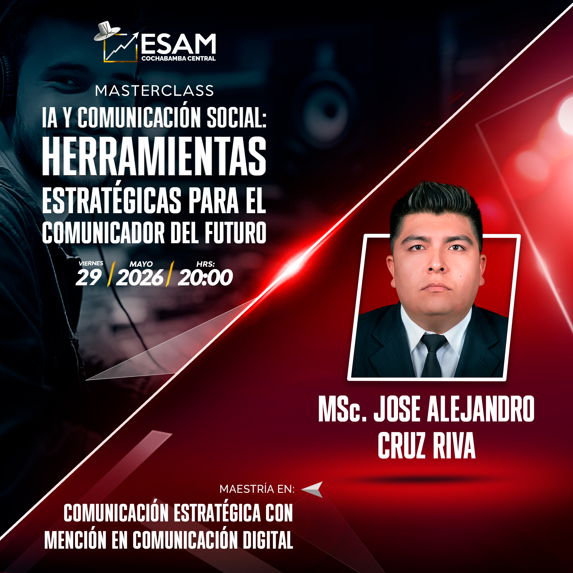 Imagen del evento IA Y COMUNICACIÓN SOCIAL: HERRAMIENTAS ESTRATEGICAS PARA EL COMUNICADOR DEL FUTURO