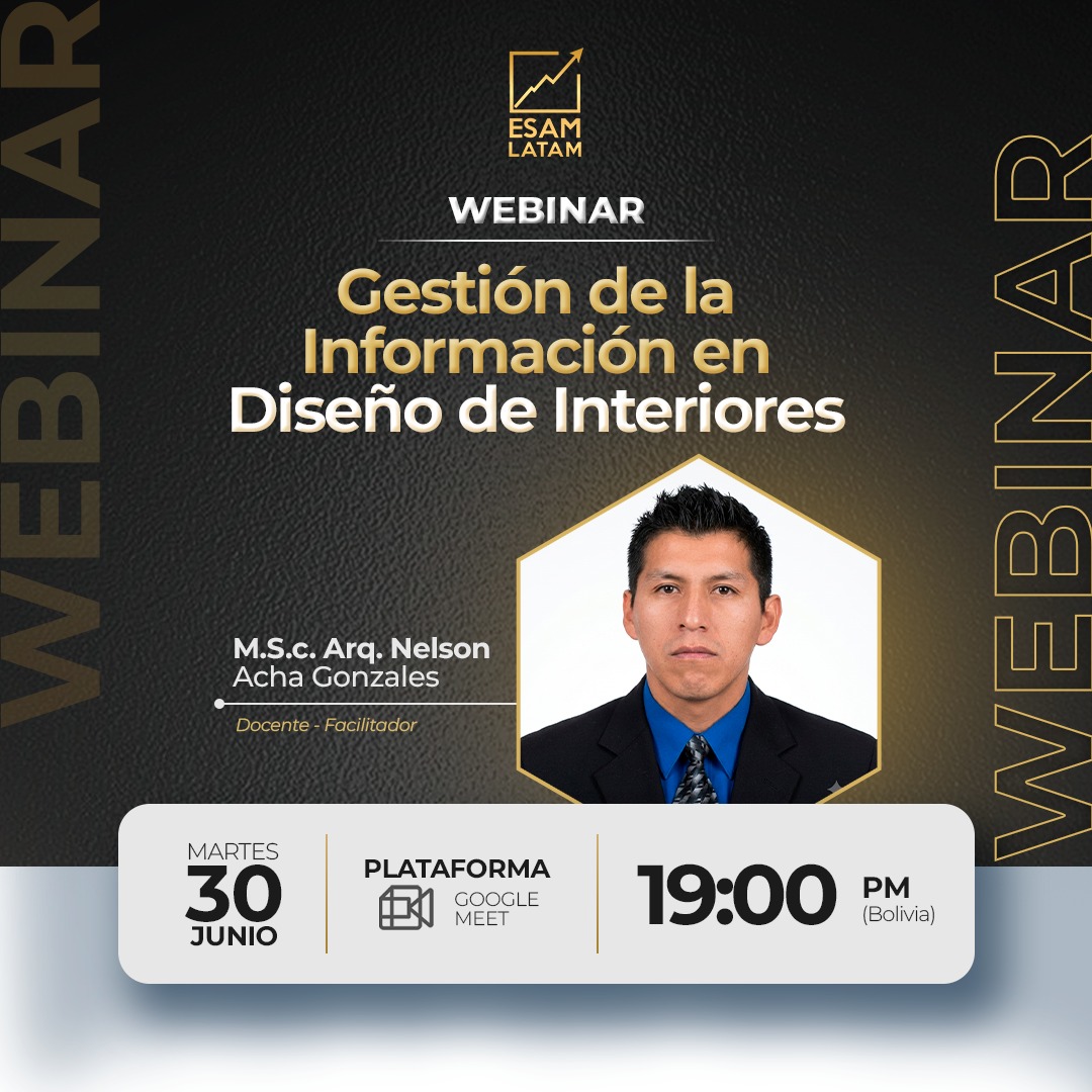 Portada del evento Gestión de la Información en Diseño de Interiores