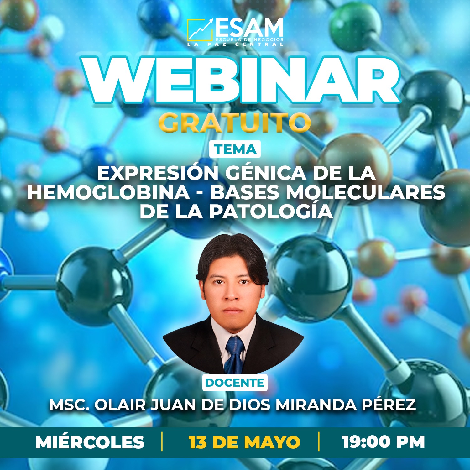 Portada del evento Expresión Genica de la Hemoglobina - Bases moleculares de la Patología