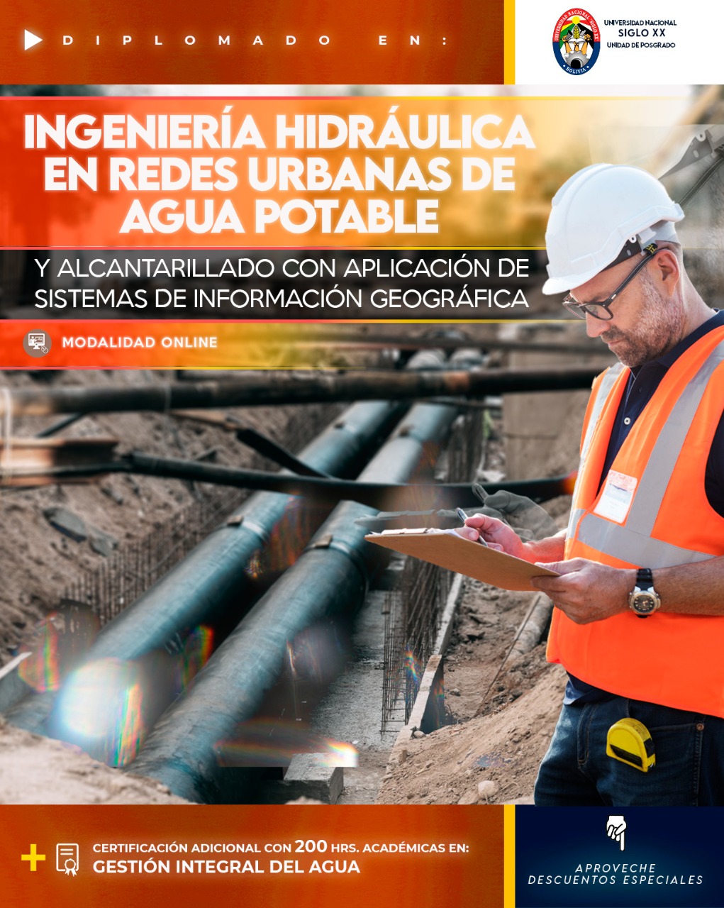 Diplomado DIPLOMADO EN INGENIERÍA HIDRÁULICA EN REDES URBANAS DE AGUA POTABLE Y ALCANTARILLADO CON APLICACIÓN DE SISTEMAS DE INFORMACIÓN GEOGRÁFICA